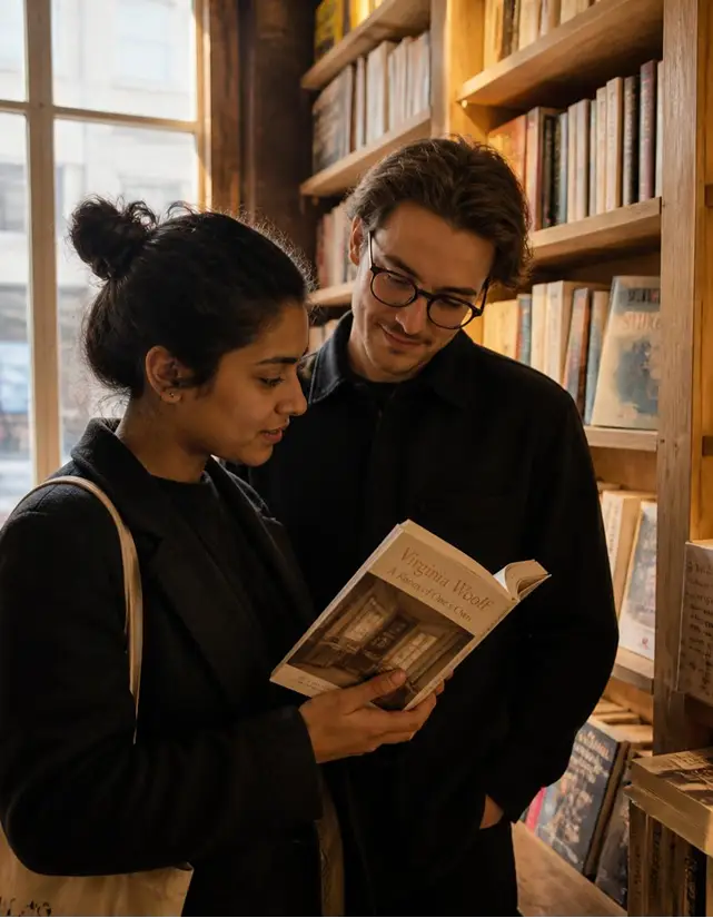 Bookstore Date Couple Prompt