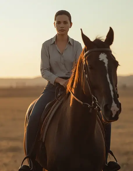 Cinematic Black Horse Riding Prompt
