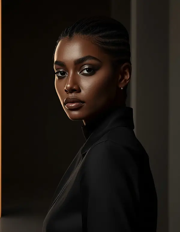 Cinematic Black Outfit Portrait