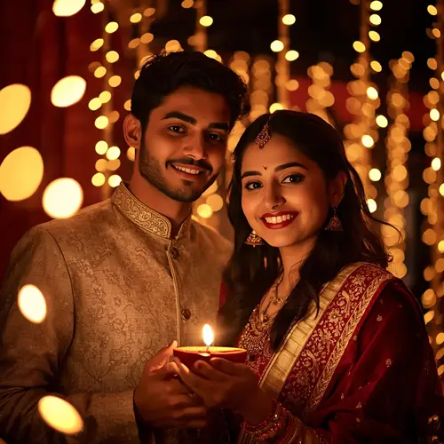Festival Lights Couple Prompt