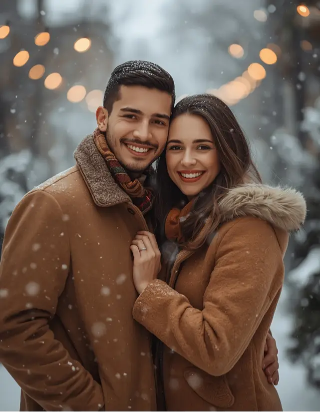 Winter Snow Couple Prompt